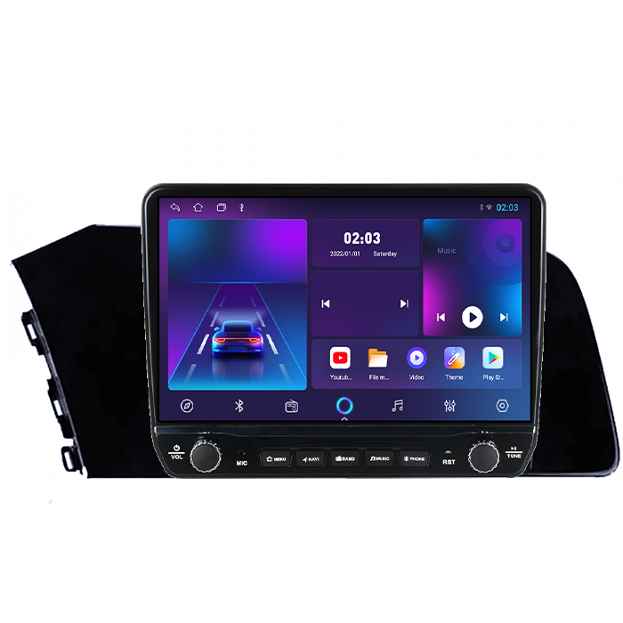 Navigatie dedicata Hyundai Elantra 2021 Tesla cu butoane rotative model 2024, 4GB RAM 64GB ROM, Procesor Quadcore, Android 14, Display QLED 10", DSP, Carplay&Android Auto [4]