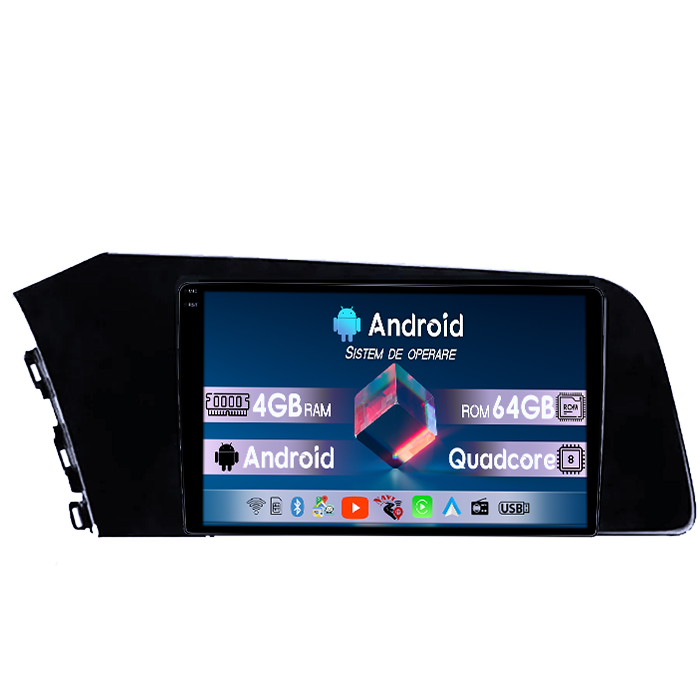 Navigatie dedicata Hyundai Elantra 2021, 4GB RAM 64GB ROM, Quad Core, Display 9" QLED 1K, Carplay, Android 14, Bluetooth, Magazin Play, Suport Camere AHD [1]