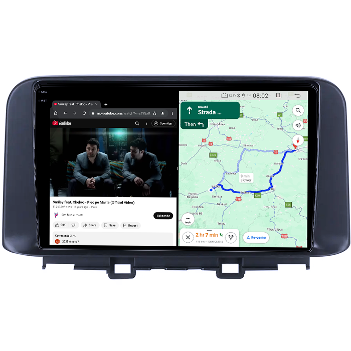 Navigatie dedicata Hyundai Encino 2018-2020, 4GB RAM 64GB ROM, Quadcore, Android 14, Display QLED 1K, 9", DSP, Carplay&Android Auto, Suport camere AHD [4]