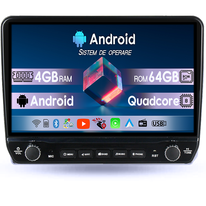 Navigatie dedicata Hyundai Getz 2004-2006 Tesla cu butoane rotative model 2024, 4GB RAM 64GB ROM, Procesor Quadcore, Android 14, Display QLED 10", DSP, Carplay&Android Auto [1]