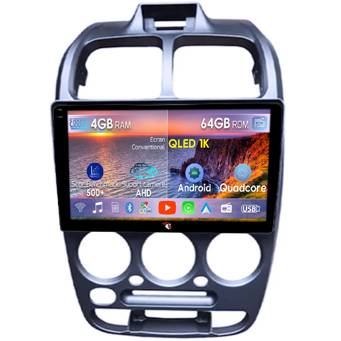 Navigatie dedicata Hyundai Getz 2002-2011, 4GB RAM 64GB ROM, Octacore, Android 14, Display QLED 1K 9", Carplay&Android Auto, SIM 4G, Ventilator Activ [1]