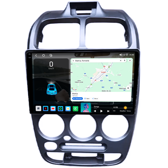 Navigatie dedicata Hyundai Getz 2002-2011, 4GB RAM 64GB ROM, Octacore, Android 14, Display QLED 1K 9", Carplay&Android Auto, SIM 4G, Ventilator Activ [2]