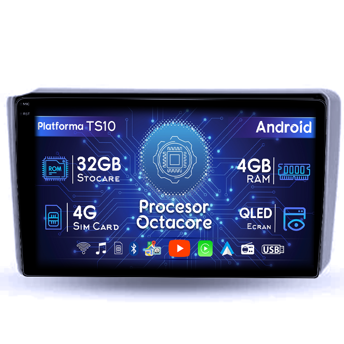 Navigatie dedicata Hyundai Getz 2004-2006, 4GB RAM 32GB ROM, Octacore, Android 14, Display QLED 1K 9", DSP, Carplay&Android Auto, SIM 4G, Bluetooth, Ventilator Activ [1]