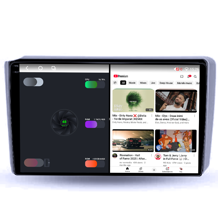 Navigatie dedicata Hyundai Getz 2004-2006, 4GB RAM 64GB ROM, Octacore, Android 14, Display QLED 1K 9", Carplay&Android Auto, SIM 4G, Ventilator Activ [3]