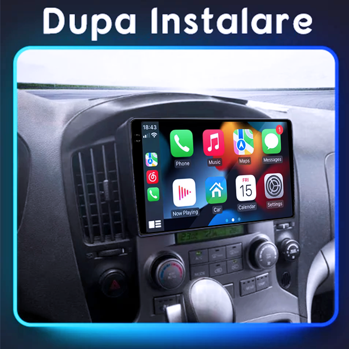 Navigatie dedicata Hyundai H1 2007-2015, 4GB RAM 64GB ROM, Procesor Qualcomm Octacore, Android 14, Rezolutie 2K, Display QLED 9", DSP, Carplay&Android Auto, SIM 4G [6]