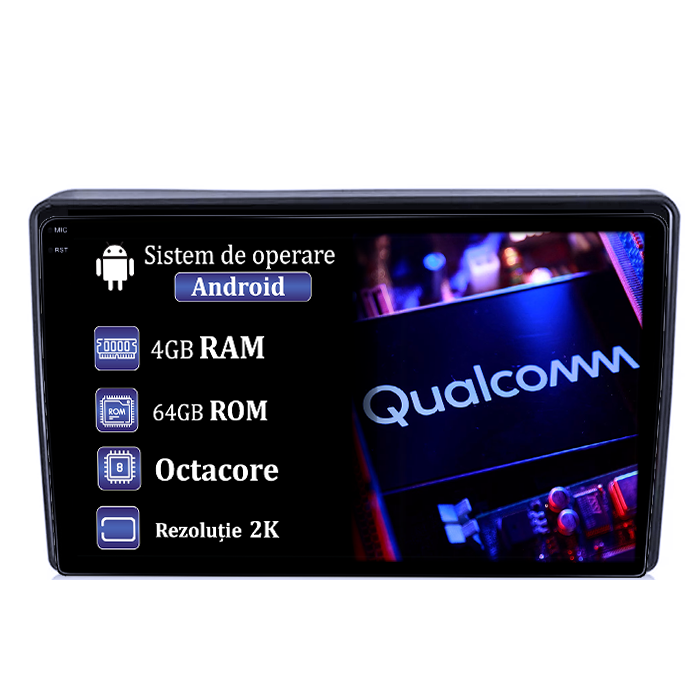 Navigatie dedicata Hyundai H1 2007-2015, 4GB RAM 64GB ROM, Procesor Qualcomm Octacore, Android 14, Rezolutie 2K, Display QLED 9", DSP, Carplay&Android Auto, SIM 4G [1]
