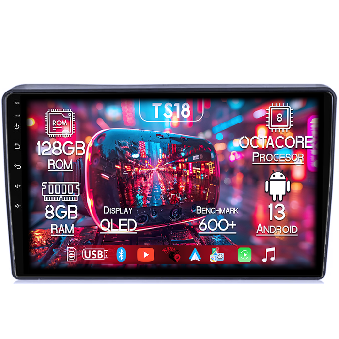 Navigatie dedicata Hyundai H1 2007-2015, 8GB RAM 128GB ROM, Octacore, Platforma TS18, Android 13, Display QLED 9”, Suporta camera 360º, DSP, Carplay&Android Auto, SIM 4G, Ventilator Activ [1]