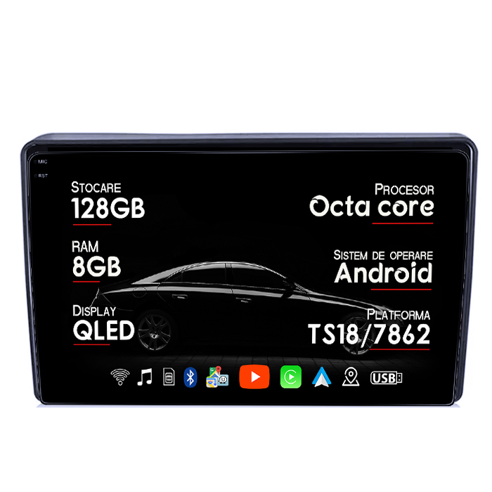 Navigatie dedicata Hyundai H1 2007-2015, 8GB RAM 128GB ROM, Octacore, Platforma TS18, Android 14, Display QLED 9", Suporta camera 360", DSP, Carplay&Android Auto, SIM 4G, Ventilator Activ [1]