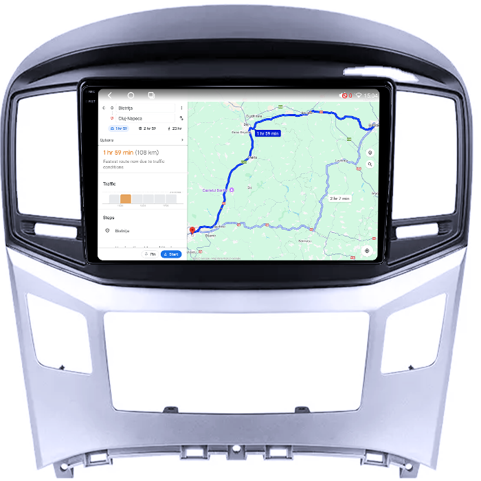Navigatie dedicata Hyundai H1 2017-2018, 4GB RAM 64GB ROM, Octacore, Android 14, Display QLED 1K 9", Carplay&Android Auto, SIM 4G, Ventilator Activ [4]