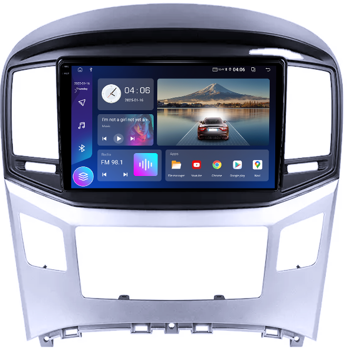 Navigatie dedicata Hyundai H1 2017-2018, 4GB RAM 64GB ROM, Quad Core, Display 9" QLED 1K, Carplay, Android 14, Bluetooth, Magazin Play, Suport Camere AHD [5]