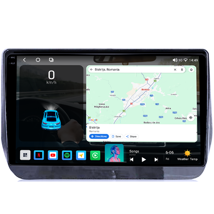 Navigatie dedicata Hyundai H1 2019, 4GB RAM 64GB ROM, Octacore, Android 14, Display QLED 1K 9", Carplay&Android Auto, SIM 4G, Ventilator Activ [2]