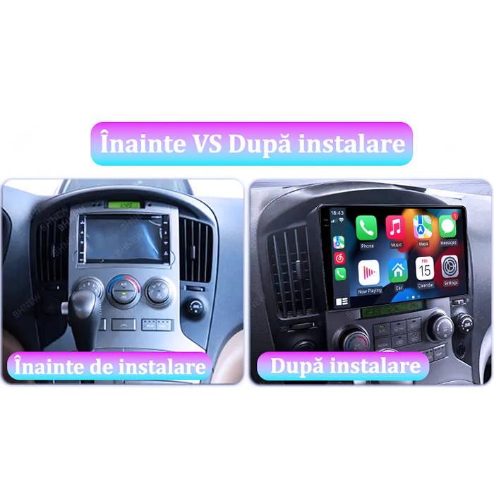 Navigatie dedicata Hyundai H1 2019, 4GB RAM 64GB ROM, Procesor Qualcomm Octacore, Android 14, Rezolutie 2K, Display QLED 9", DSP, Carplay&Android Auto, SIM 4G [7]