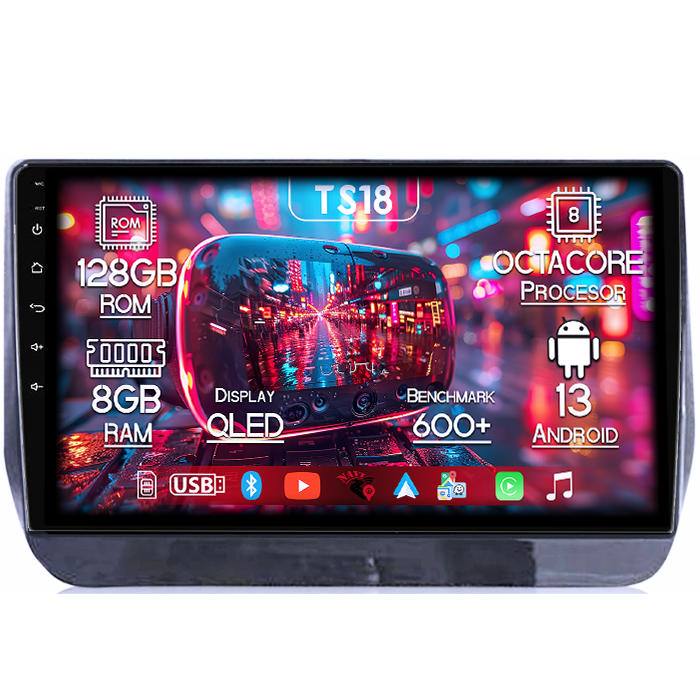 Navigatie dedicata Hyundai H1 2019, 8GB RAM 128GB ROM, Octacore, Platforma TS18, Android 13, Display QLED 9”, Suporta camera 360º, DSP, Carplay&Android Auto, SIM 4G, Ventilator Activ [1]