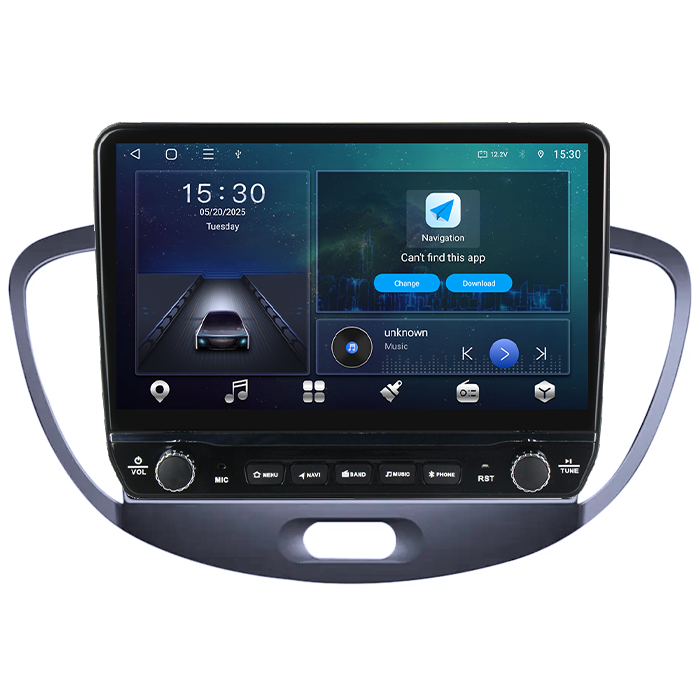 Navigatie dedicata Hyundai i10 2007-2013 Tesla cu butoane rotative model 2024, 4GB RAM 64GB ROM, Procesor Quadcore, Android 14, Display QLED 10", DSP, Carplay&Android Auto [7]