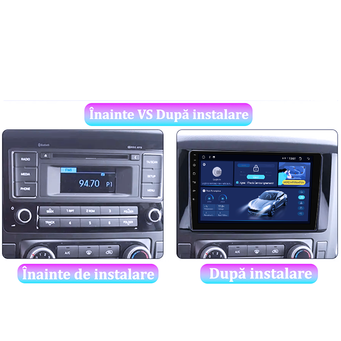 Navigatie dedicata Hyundai H350, 4GB RAM 64GB ROM, Quad Core, Display 9" QLED 1K, Carplay, Android 14, Bluetooth, Magazin Play, Suport Camere AHD [6]