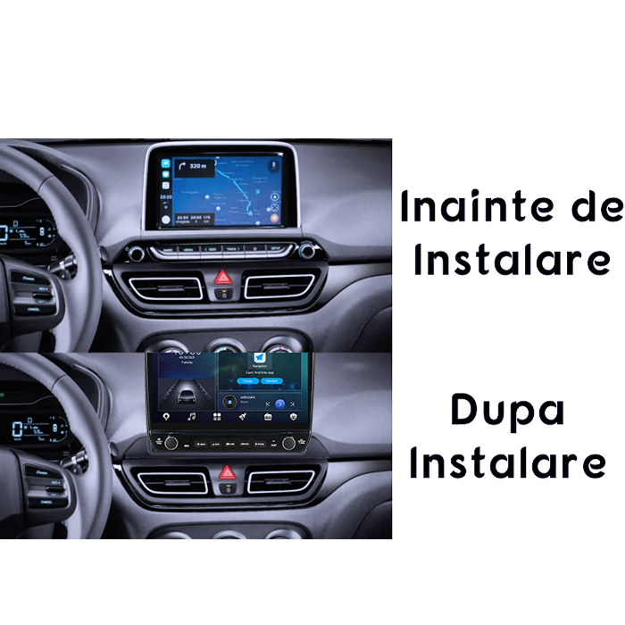 Navigatie dedicata Hyundai HB20 2021 Tesla cu butoane rotative model 2024, 4GB RAM 64GB ROM, Procesor Quadcore, Android 14, Display QLED 10", DSP, Carplay&Android Auto [4]