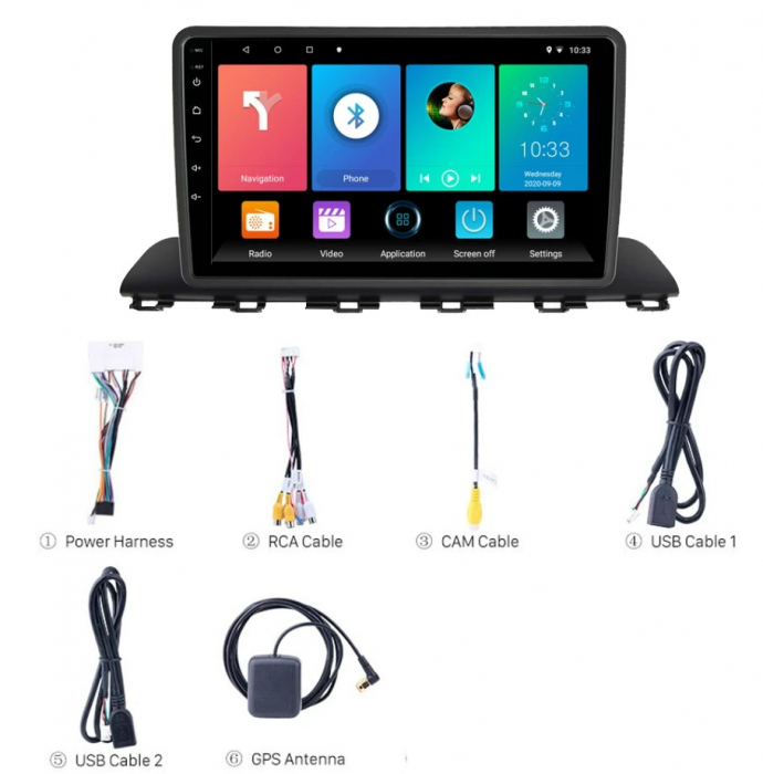 Navigatie dedicata Hyundai HB20 2021, 4 GB RAM 32 ROM, Android 13, Display QLED, 9", DSP, Carplay, Android Auto, Internet, Youtube , Waze , WI-FI , USB , Bluetooth [5]