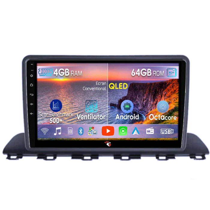 Navigatie dedicata Hyundai HB20 2021, 4GB RAM 64GB ROM, Octacore, Android 14, Display QLED 9", DSP, Carplay&Android Auto, SIM 4G, Ventilator Activ [1]