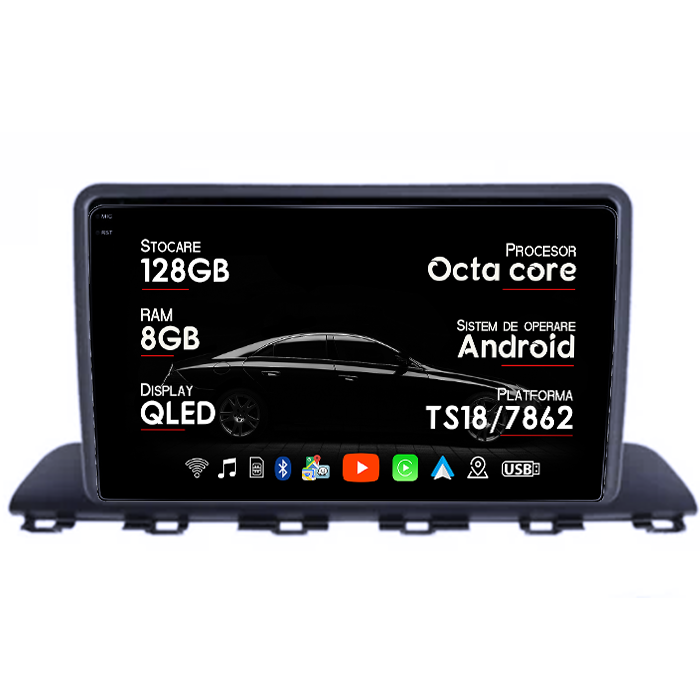 Navigatie dedicata Skoda Octavia 2008-2013, 8GB RAM 128GB ROM, Octacore, Platforma TS18, Android 14, Display QLED 9", Suporta camera 360", DSP, Carplay&Android Auto, SIM 4G, Ventilator Activ [1]
