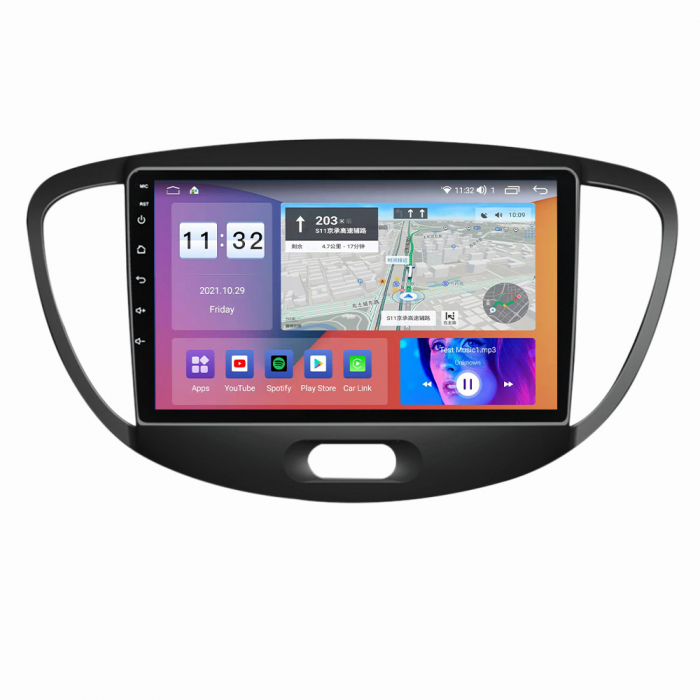 Navigatie dedicata Hyundai i10 2007-2013, 4GB RAM 64GB ROM, Octacore, Android 13, Display QLED 9", DSP, Carplay, Android Auto, Internet, Youtube, Waze, WIFI, Bluetooth [3]