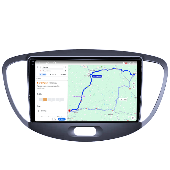 Navigatie dedicata Hyundai i10 2007-2013,4GB RAM 64GB ROM, Octacore, Android 14, Display QLED 1K 9", Carplay&Android Auto, SIM 4G, Ventilator Activ [4]