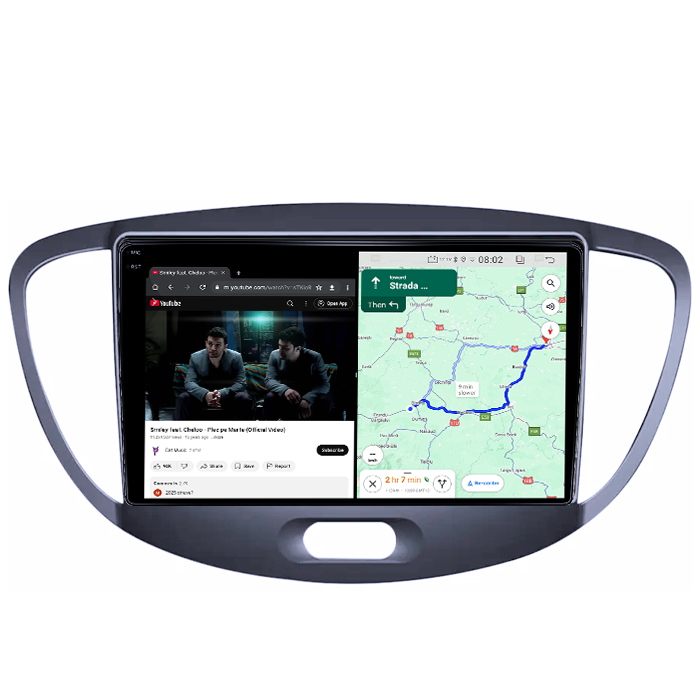 Navigatie dedicata Hyundai i10 2007-2013, 4GB RAM 64GB ROM, Quad Core, Display 9" QLED 1K, Carplay, Android 14, Bluetooth, Magazin Play, Suport Camere AHD [4]