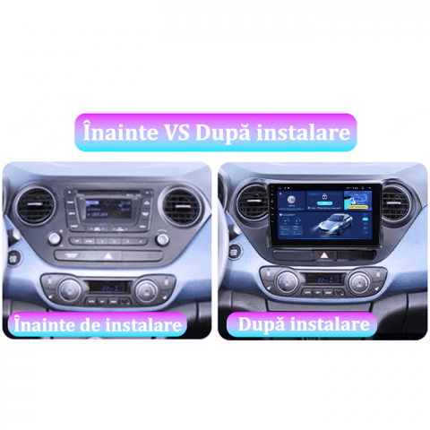 Navigatie dedicata Hyundai i10 2014-2017, 4GB RAM 64GB ROM, Octacore, Android 14, Display QLED 9", DSP, Carplay&Android Auto, SIM 4G, Ventilator Activ [3]