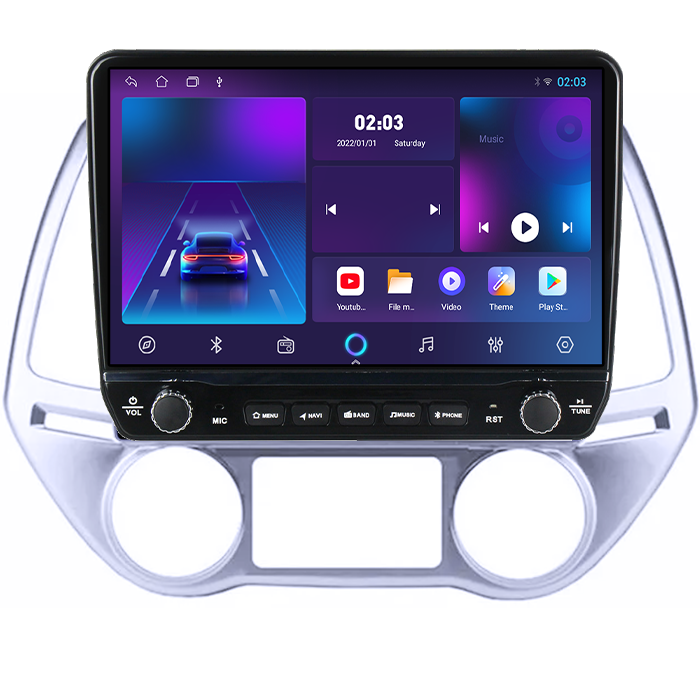 Navigatie dedicata Hyundai I20 2012-2014 Tesla cu butoane rotative model 2024, 4GB RAM 64GB ROM, Procesor Quadcore, Android 14, Display QLED 10", DSP, Carplay&Android Auto [4]