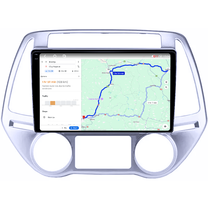Navigatie dedicata Hyundai I20 2012-2014, 4GB RAM 64GB ROM, Octacore, Android 14, Display QLED 1K 10", Carplay&Android Auto, SIM 4G, Ventilator Activ [4]
