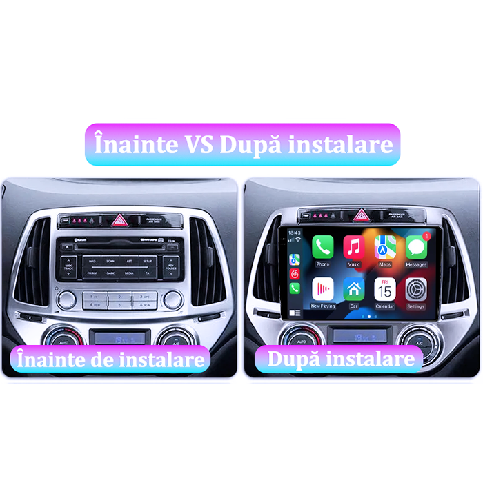 Navigatie dedicata Hyundai I20 2012-2014, 4GB RAM 64GB ROM, Procesor Qualcomm Octacore, Android 14, Rezolutie 2K, Display QLED 10", DSP, Carplay&Android Auto, SIM 4G [6]