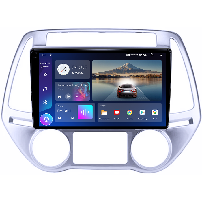 Navigatie dedicata Hyundai I20 2012-2014, 4GB RAM 64GB ROM, Quad Core, Display 10" QLED 1K, Carplay, Android 14, Bluetooth, Magazin Play, Suport Camere AHD [4]