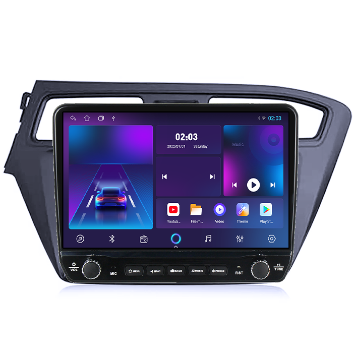 Navigatie dedicata Hyundai I20 2015-2017 Tesla cu butoane rotative model 2024, 4GB RAM 64GB ROM, Procesor Quadcore, Android 14, Display QLED 10", DSP, Carplay&Android Auto [5]