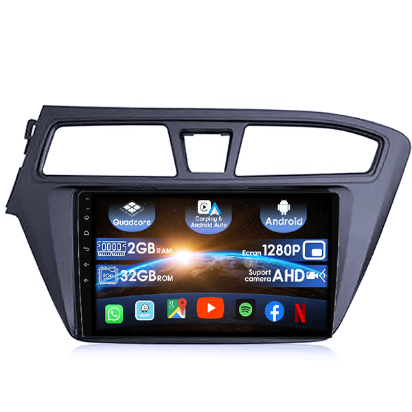 (Resigilata) Navigatie dedicata Hyundai I20 2015-2017, 2GB RAM 32GB ROM, Quad Core, Display 9" IPS Full HD, Carplay, Android 13, Bluetooth, Magazin Play, Suport camere AHD [1]