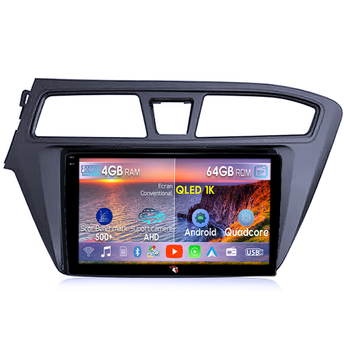 Navigatie dedicata Hyundai i20 2015-2017, 4GB RAM 64GB ROM, Octacore, Android 14, Display QLED 1K 9", Carplay&Android Auto, SIM 4G, Ventilator Activ [1]