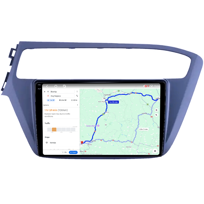 Navigatie dedicata Hyundai i20 2017-2018, 4GB RAM 64GB ROM, Octacore, Android 14, Display QLED 1K 9", Carplay&Android Auto, SIM 4G, Ventilator Activ [4]