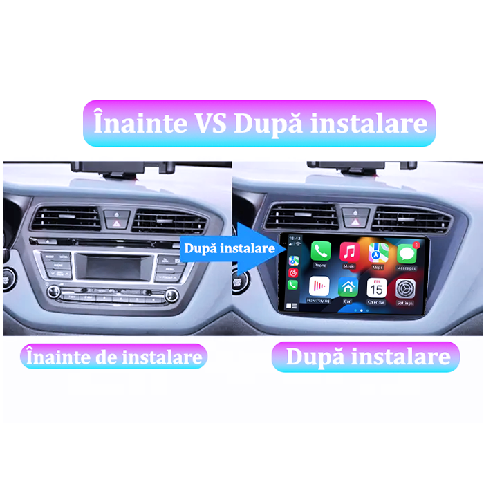 Navigatie dedicata Hyundai I20 2017-2018, 4GB RAM 64GB ROM, Procesor Qualcomm Octacore, Android 14, Rezolutie 2K, Display QLED 9", DSP, Carplay&Android Auto, SIM 4G [6]
