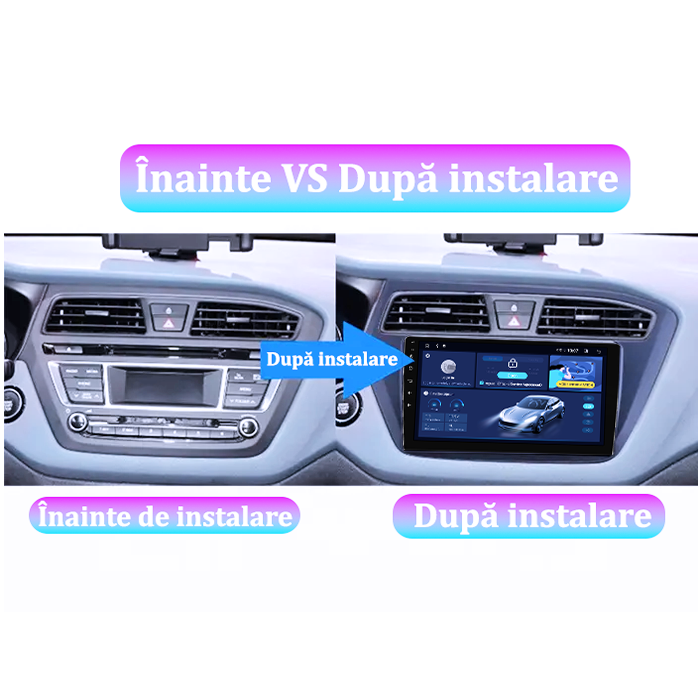 Navigatie dedicata Hyundai I20 2017-2018,Android 14, Wireless Carplay si Android auto 4GB RAM 64GB ROM, Display QLED 1K, 9 inch, Microfon Extern [2]