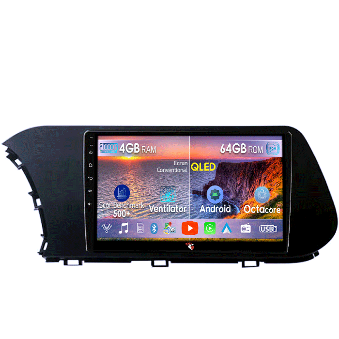 Navigatie dedicata Hyundai i20 2021, 4GB RAM 64GB ROM, Octacore, Android 14, Display QLED 9", DSP, Carplay&Android Auto, SIM 4G, Ventilator Activ [1]