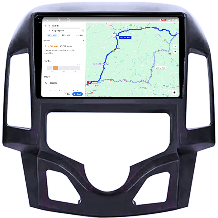 Navigatie dedicata Hyundai i30 2007-2012, 4GB RAM 64GB ROM, Octacore, Android 14, Display QLED 1K 9", Carplay&Android Auto, SIM 4G, Ventilator Activ [4]