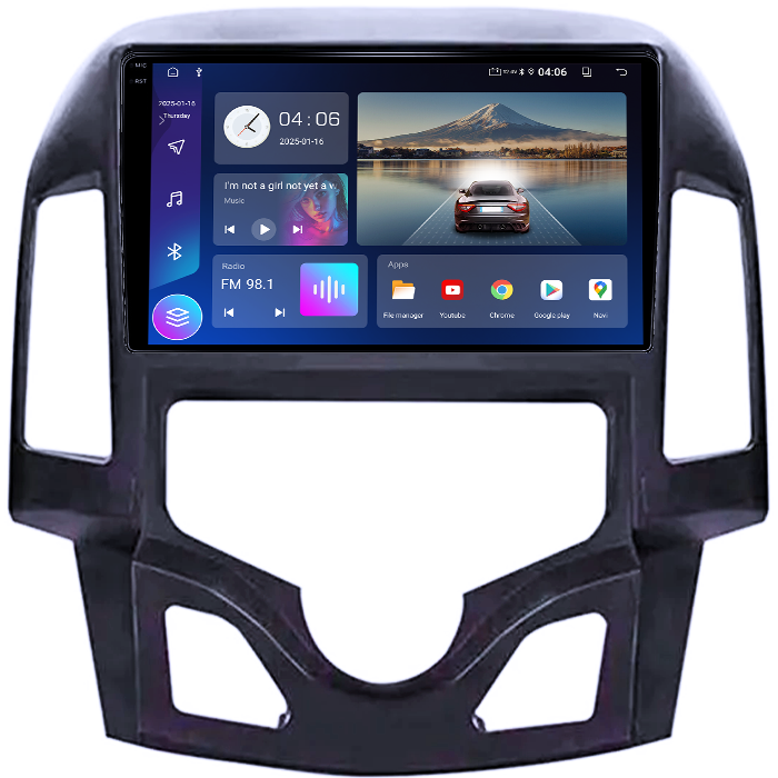 Navigatie dedicata Hyundai i30 2007-2012, 4GB RAM 64GB ROM, Quad Core, Display 9" QLED 1K, Carplay, Android 14, Bluetooth, Magazin Play, Suport Camere AHD [4]