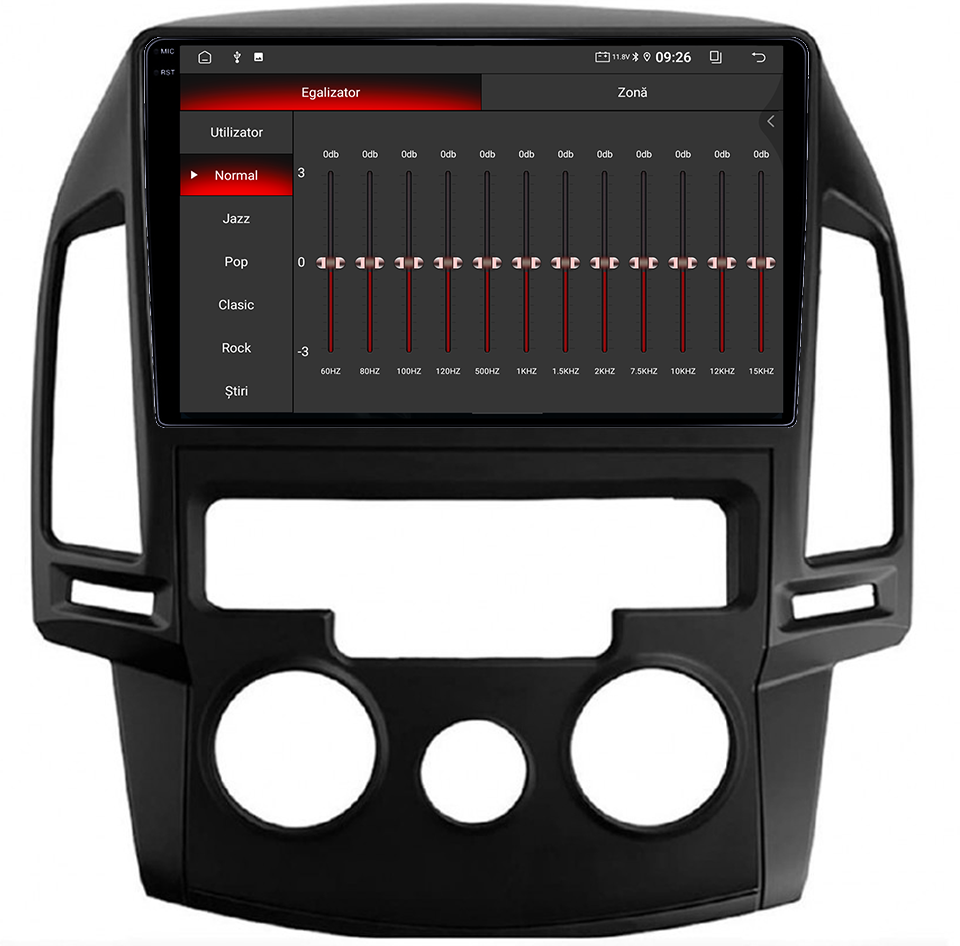 Navigatie dedicata Hyundai i30 2007-2012, clima manuala, 8GB RAM 128GB ROM, Octacore, Platforma TS18, Android 14, Display QLED 9", Suporta camera 360", DSP, Carplay&Android Auto, SIM 4G, Ventilator Ac [8]
