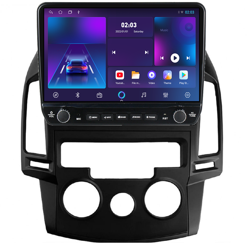 Navigatie dedicata Hyundai I30 2007-2016, clima manuala, Tesla cu butoane rotative model 2024, 4GB RAM 64GB ROM, Procesor Quadcore, Android 14, Display QLED 10", DSP, Carplay&Android Auto [4]