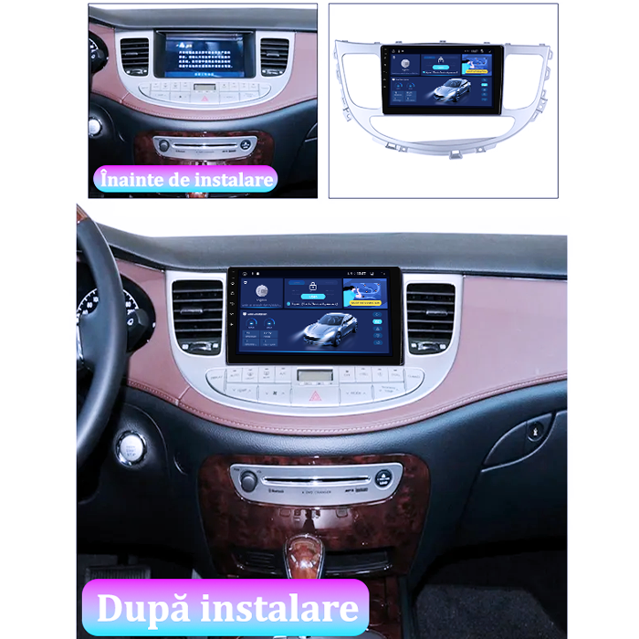 Navigatie dedicata Hyundai Rohens Genesis 2008-2013, 4GB RAM 64GB ROM, Octacore, Android 14, Display QLED  9", Carplay&Android Auto, SIM 4G, Ventilator Activ [5]