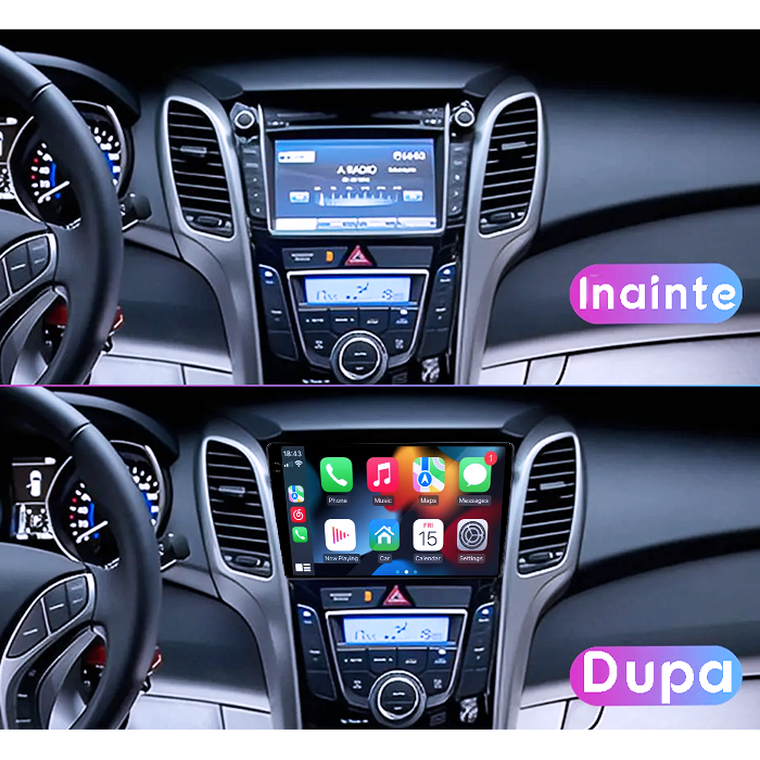 Navigatie dedicata Hyundai I30 2011-2015, 4GB RAM 64GB ROM, Procesor Qualcomm Octacore, Android 14, Rezolutie 2K, Display QLED 9", DSP, Carplay&Android Auto, SIM 4G [7]