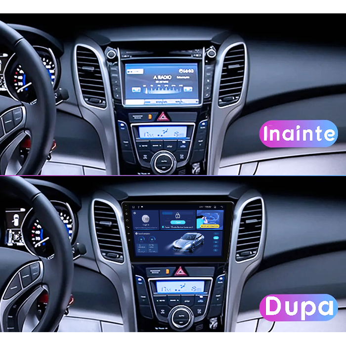 Navigatie dedicata Hyundai I30 2011-2015, 8GB RAM 128GB ROM, Octacore, Platforma TS18, Android 13, Display QLED 9”, Suporta camera 360º, DSP, Carplay&Android Auto, SIM 4G, Ventilator Activ [5]