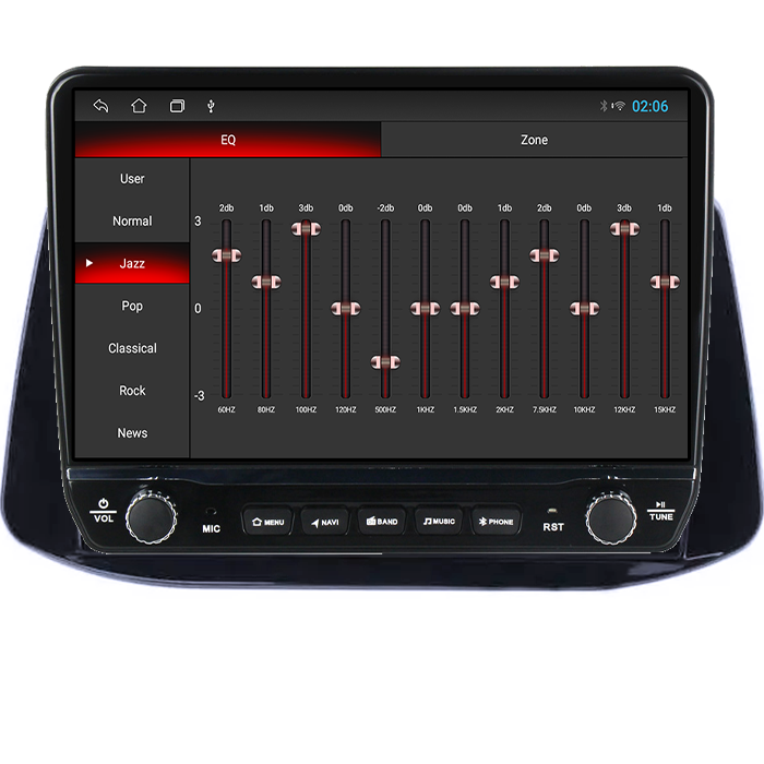 Navigatie dedicata Hyundai I30 2018 Tesla cu butoane rotative model 2024, 4GB RAM 64GB ROM, Procesor Quadcore, Android 14, Display QLED 10", DSP, Carplay&Android Auto [2]