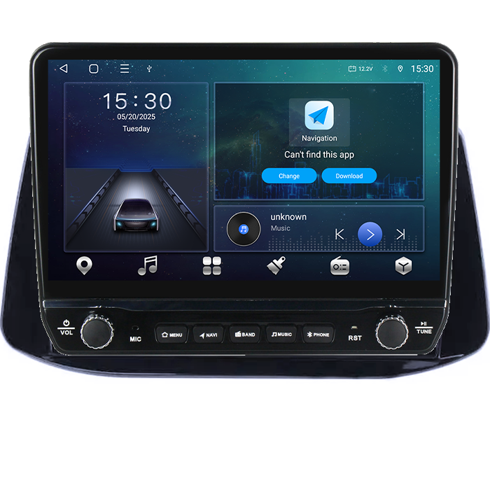 Navigatie dedicata Hyundai I30 2018 Tesla cu butoane rotative model 2024, 4GB RAM 64GB ROM, Procesor Quadcore, Android 14, Display QLED 10", DSP, Carplay&Android Auto [7]