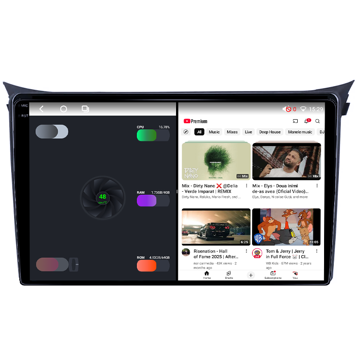 Navigatie dedicata Hyundai i30 2011-2017, 4GB RAM 64GB ROM, Octacore, Android 14, Display QLED 1K 9", Carplay&Android Auto, SIM 4G, Ventilator Activ [3]