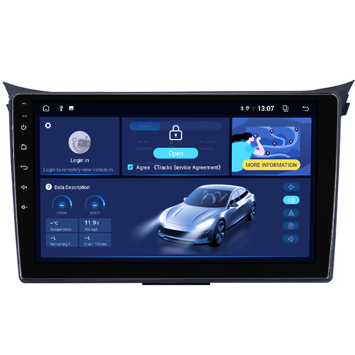 Navigatie dedicata Hyundai I30 2011-2017, 8GB RAM 128GB ROM, Octacore, Platforma TS18, Android 13, Display QLED 9”, Suporta camera 360º, DSP, Carplay&Android Auto, SIM 4G, Ventilator Activ [2]