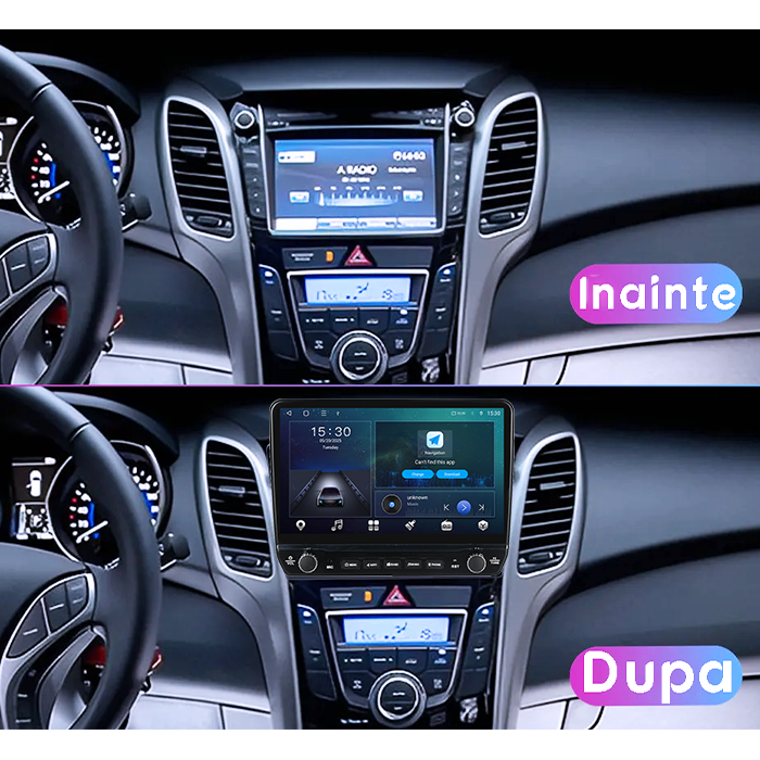 Navigatie dedicata Hyundai I30 2011-2015 Tesla cu butoane rotative model 2024, 4GB RAM 64GB ROM, Procesor Quadcore, Android 14, Display QLED 10", DSP, Carplay&Android Auto [5]